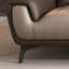 Causeuse-coussin standard en cuir véritable kaki