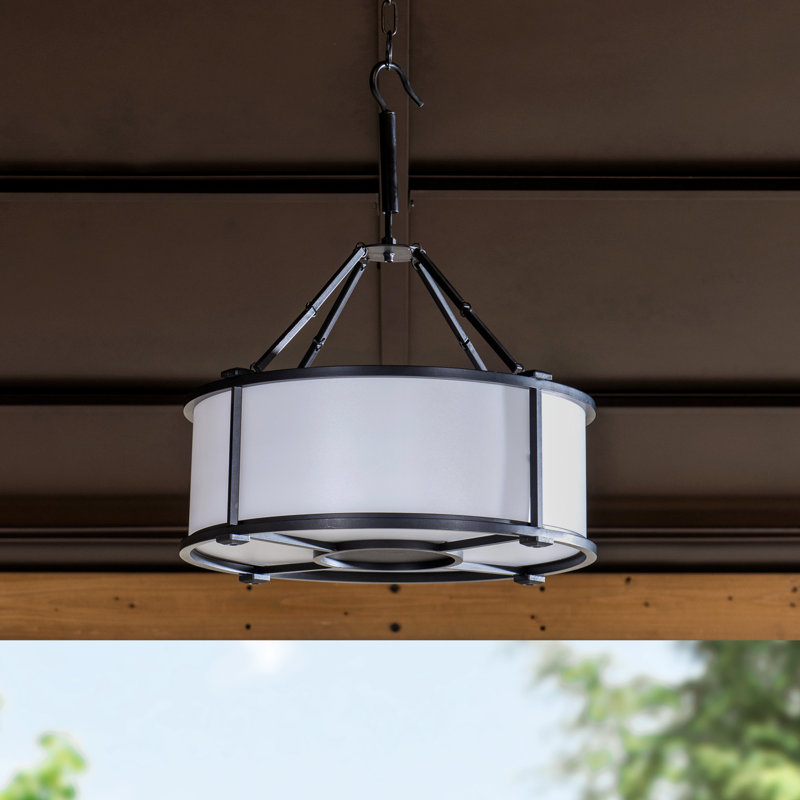 Luminaire suspendu d'extérieur à DEL 20,39 po à piles