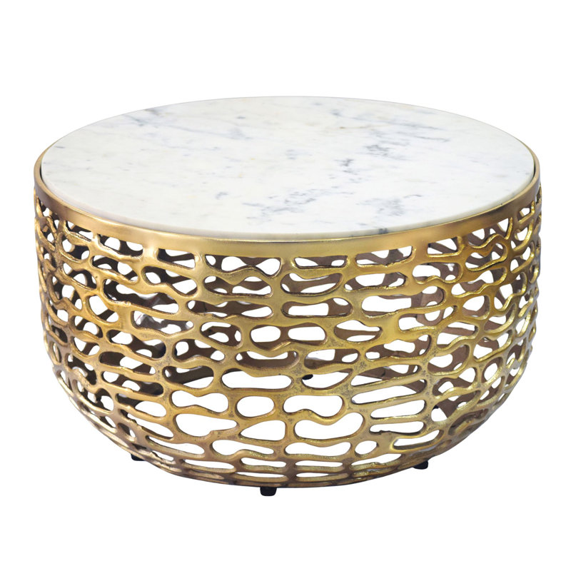 Drum Coffee Table, Golden