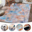 Tapis abstrait lavable à la machine de 5 pi x 8 pi, tapis pliable antidérapant en polyester pour animaux de compagnie et enfants