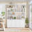 73.2" H 6-Tier Bookcase, Single Row Bookshelf with 2-Door Cabinet & 4 Open Shelves for Office Living Room-374133970