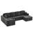 L-Shaped Modular Sectional Couch, Cloud U-Shaped Sectional Sofa with Wide Armrest-1889001247