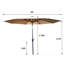 Parasol 9 pi avec lumières DEL-2122560508