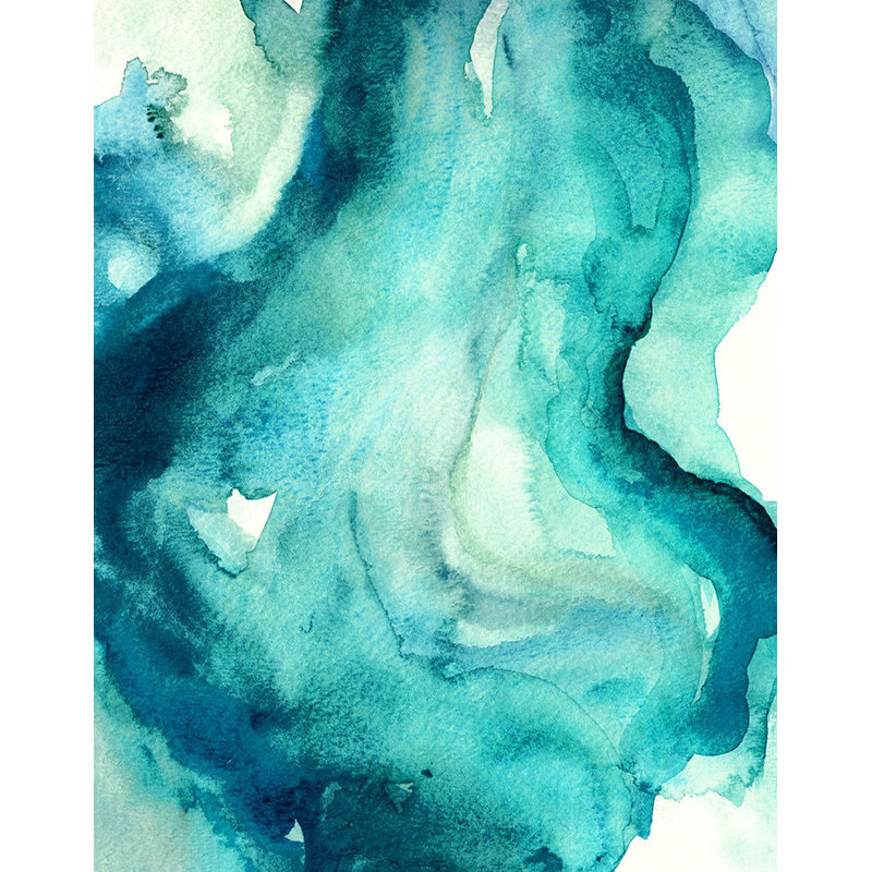 Emerald Wave Painting by Michelle Bennett, Outdoor, 46" H x 36" W x 1.5" D