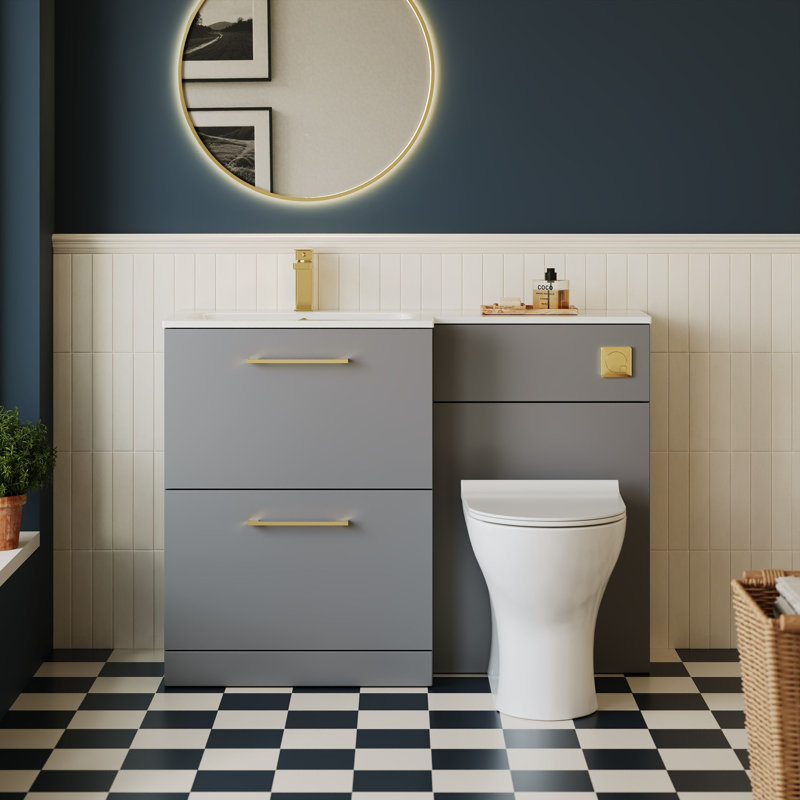 Arno 1105 mm Bathroom Vanity, Satin Grey