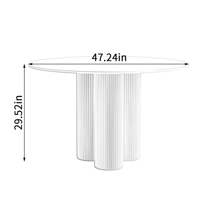 Hamforrd, Blanc, H 29,52 po x L 47,24 po x l 47,24 po
