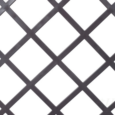 Poly Rattan Brown Trellis Raised Bed  with Drainage Plug - 2 Removable Pots with Large Flower Boxes - Built-in Support for Climbing Plants - Outdoor Patio Garden Decoration