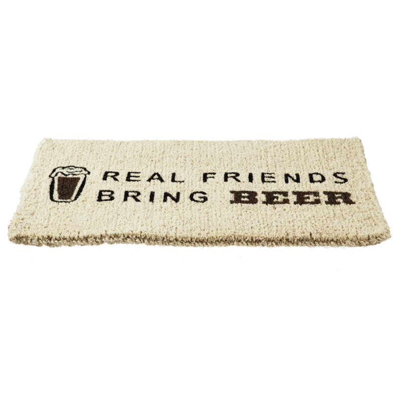 Tapis d'intérieur antidérapant Real Friends Bring Beer 30 x 18