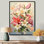 Bouquet de fleurs de lys roses et rouges - art mural Lily