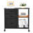 Mobile Metal File Cabinet With 3 Fabric Drawers And 2 Open Shelves-131776783