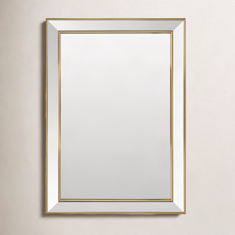 Miroir rectangulaire, 42,89 po x 31 po, Doré