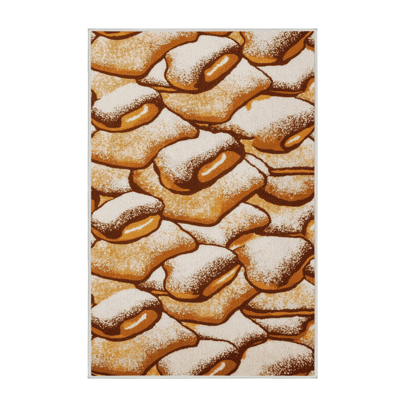  Tapis lavable Beignets Desserts, Rectangulaire 2 pi x 3 pi
