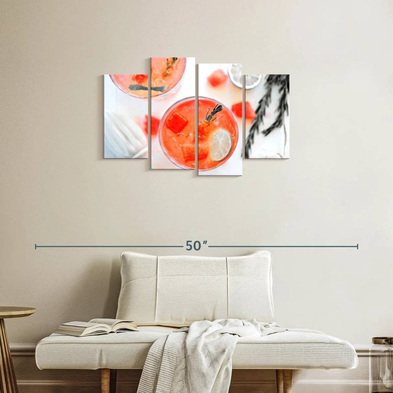 Yarlin Pop Melon d'eau cocktail, H 22 po x l 36 po