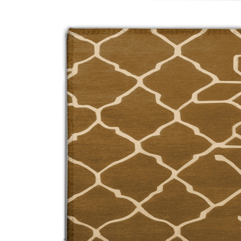Tapis brun intérieur et extérieur Trellis, Rectangulaire 2 pi x 3 pi