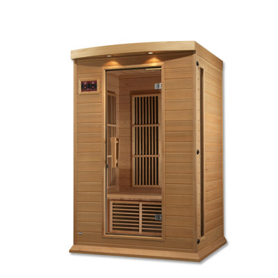 Dynamic Infrared Maxxus 2 - Person Bluetooth Compatible FAR Infrared Sauna in Hemlock