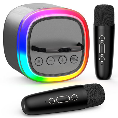 JYX D17 Bluetooth Speaker With Microphone & Beatsync RGB Lights | Lightweight Design, TWS Stereo Sound | Portable Wireless Speaker For Home Parties, C -  D17G-T-25