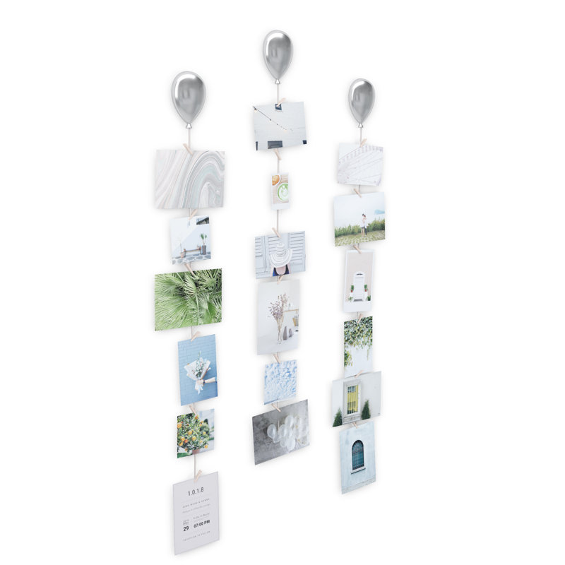 3 Piece Up Picture Frame Set, Chrome