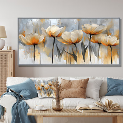 Winter Hues Tulips Field Horizon II - Tulips Canvas Print
