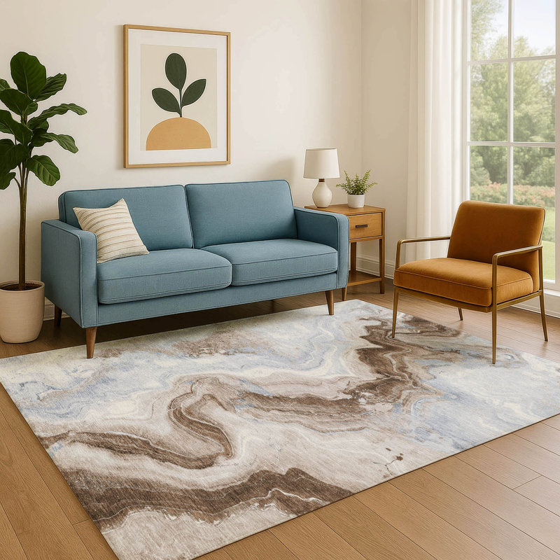 Tapis tourbillon AMF1862 de qualité supérieure lavable à la machine, Rectangle 9 pi x 12 pi