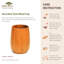 Ensemble de tasses à thé rondes en bois de teck-71082254