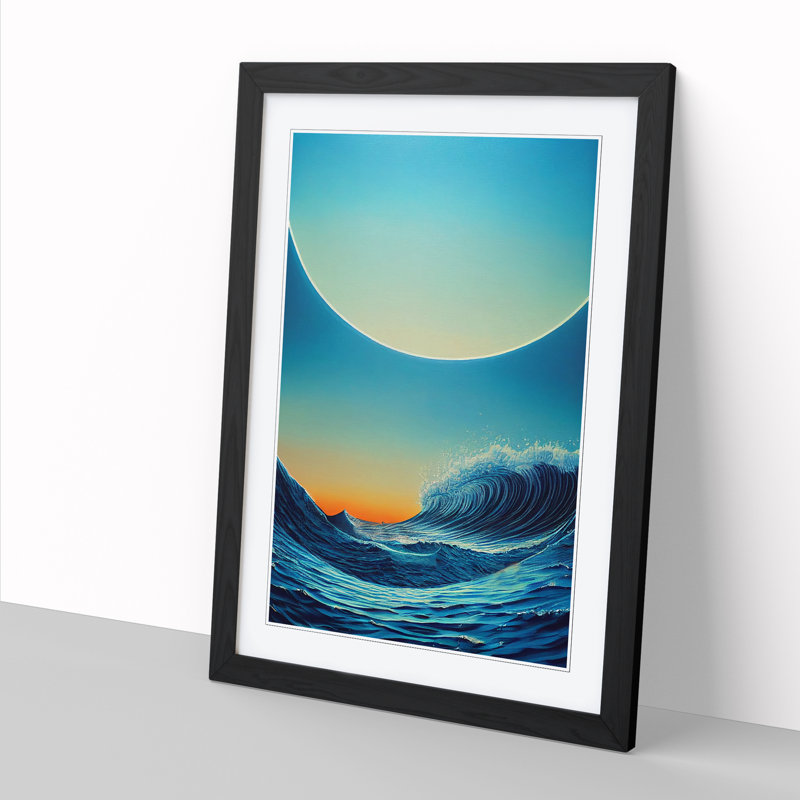 Modern Ocean View Vol.2 - Picture Frame Print, Black, 64cm H x 46cm W x 2cm D