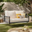 Canapé-lit d'extérieur en corde tissée 1 pièce avec coussins moelleux pour terrasse, cour et balcon TREXM-860258384