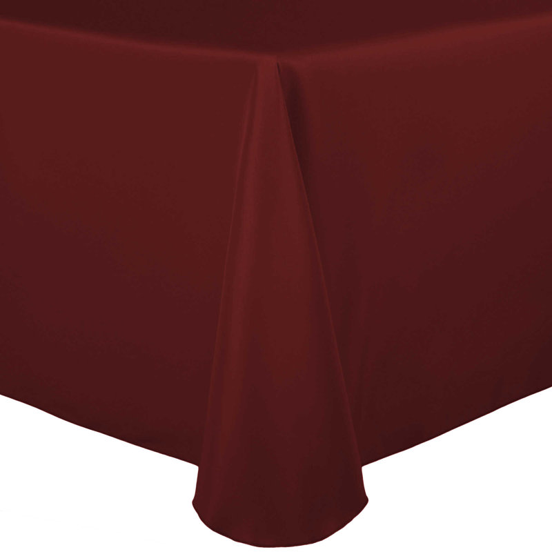Abdikarin Solid Color Round Tablecloth, 10, Ruby