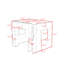 Lit mezzanine avec armoires de rangement et tablettes-1590317754