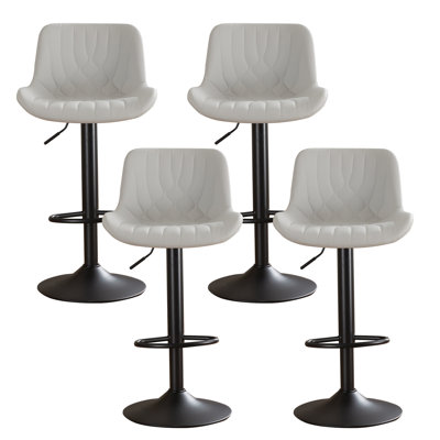 Swivel Adjustable Height Counter Stool With Footrest