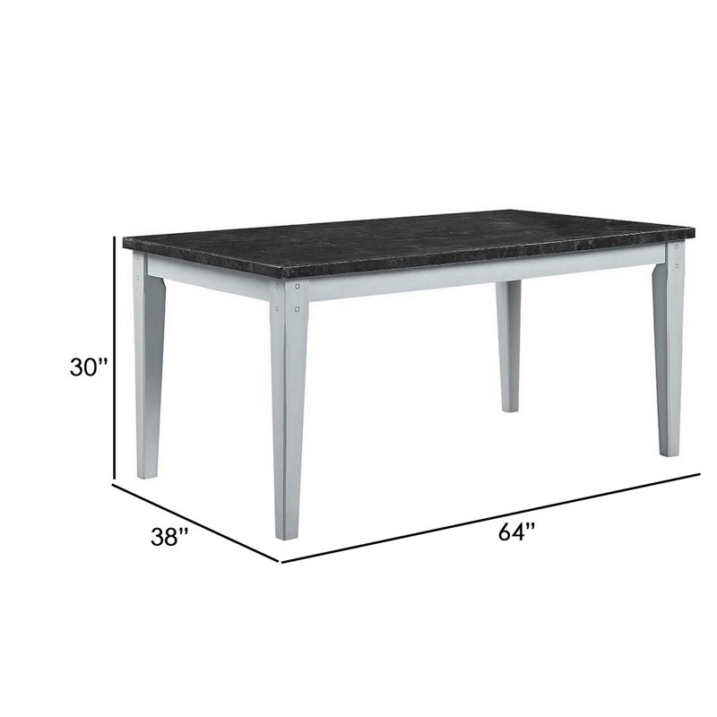 Vasso Rectangular Marble Top Dining Table