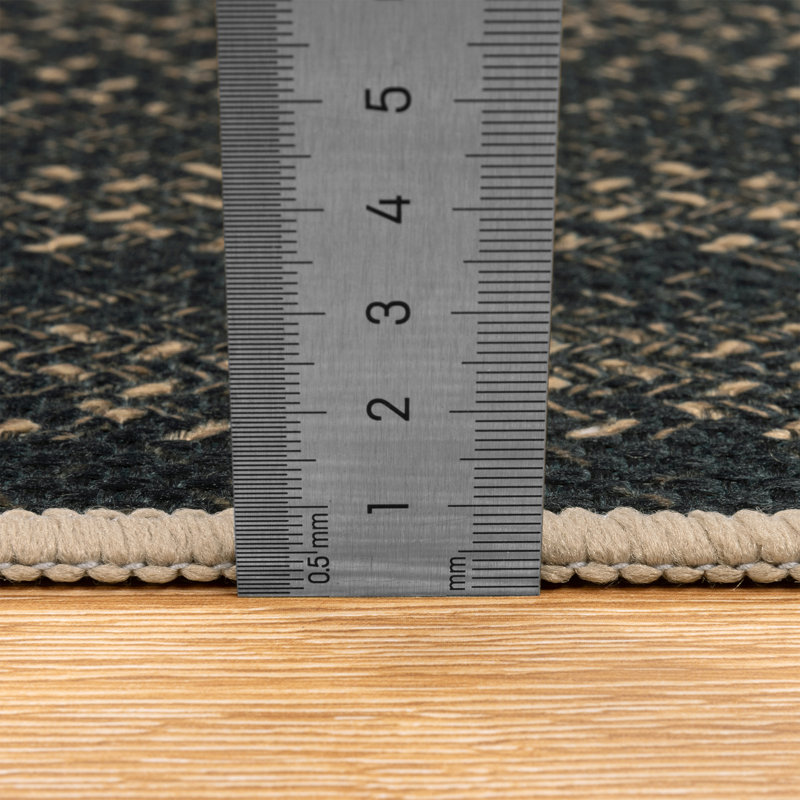 Tapis de cuisine lavable à la machine avec envers antidérapant (ensemble de 3), Noir / or