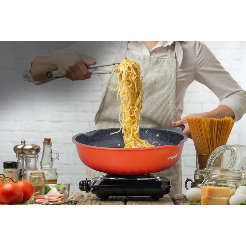 10 - Piece Non-Stick Aluminum Cookware Set, Orange