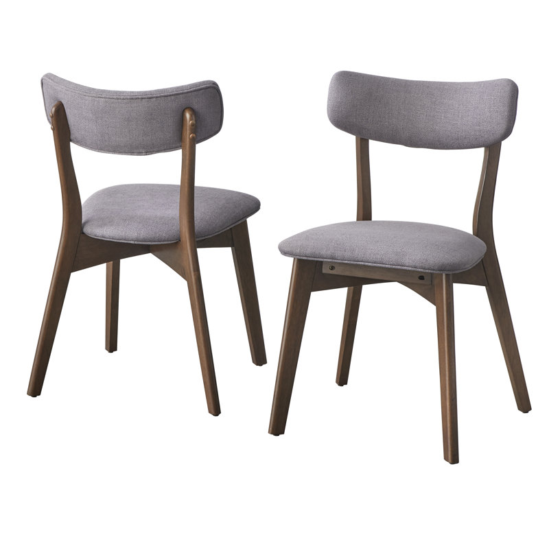 Chaise de salle à manger Fikes (ensemble de 2), Gris foncé
