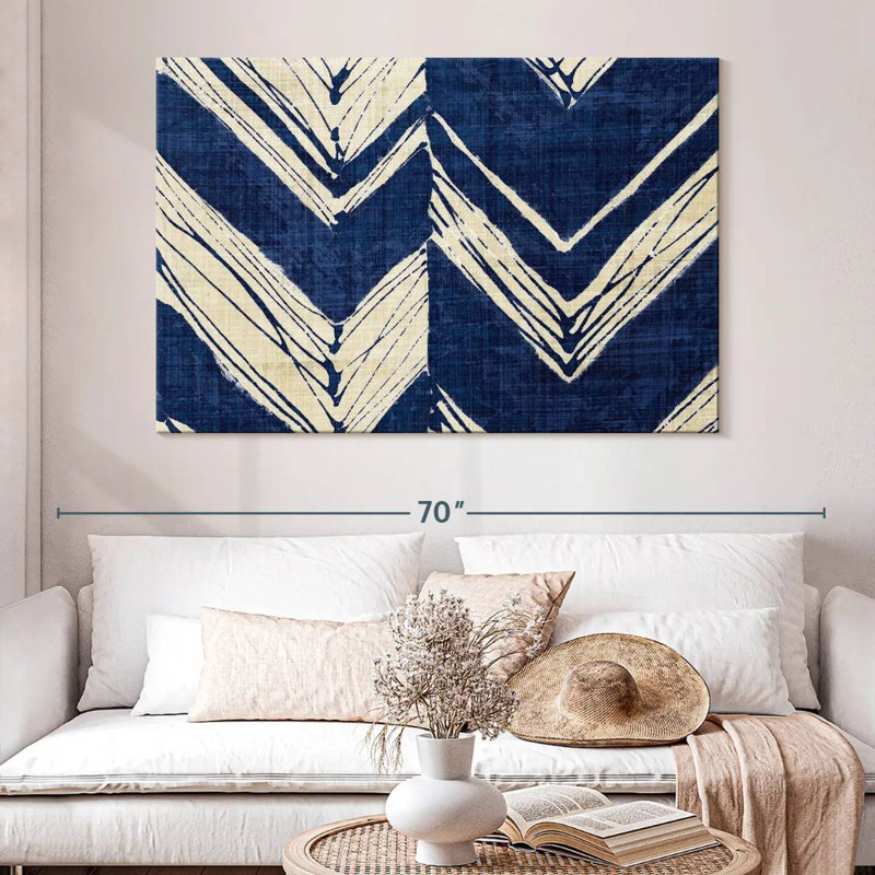 Batik indigo Kerner II, H 34 po x l 51 po