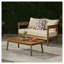 Ensemble de causeuse et de table basse Brooklyn pour salon - Canapé 1 place en bois de teck au design moderne