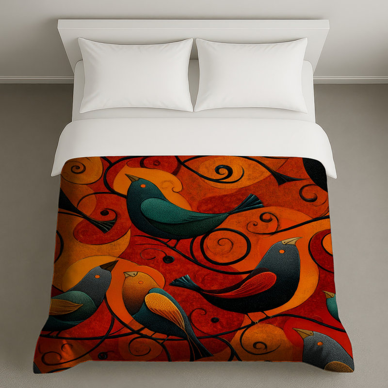 Housse de couette Birds Bedding Animals Bohemian, Grand lit