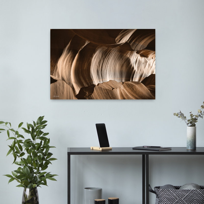Canyon abstrait I, art contemporain abstrait, H 16 po x l 24 po