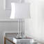 Lampe de table en verre transparent 24 po Damato