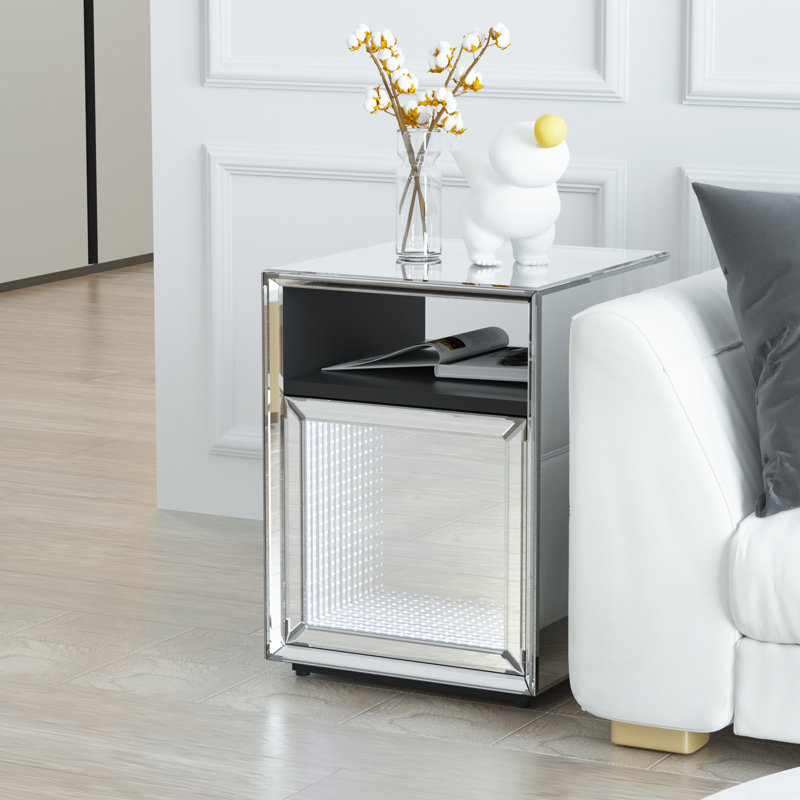 Table de chevet en verre Efrian