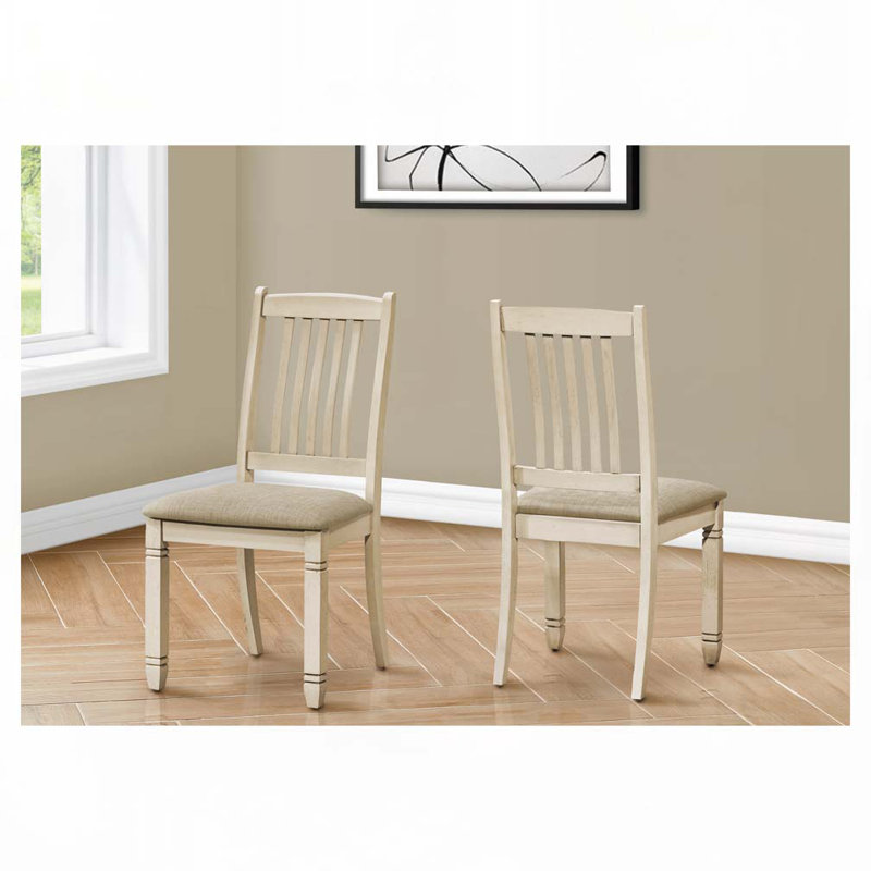 Chaises de salle à manger rembourrées, Beige, Beige