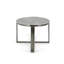 Flores 48" Industrial Oval Metal Nickel Coffee Table