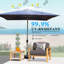 Parasol de patio rectangulaire à manivelle, bleu marine (base non incluse)-1866699618-1866699616