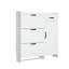 Armoire à chaussures blanche à 4 portes et 1 tiroir - Un casier pratique avec solution de rangement