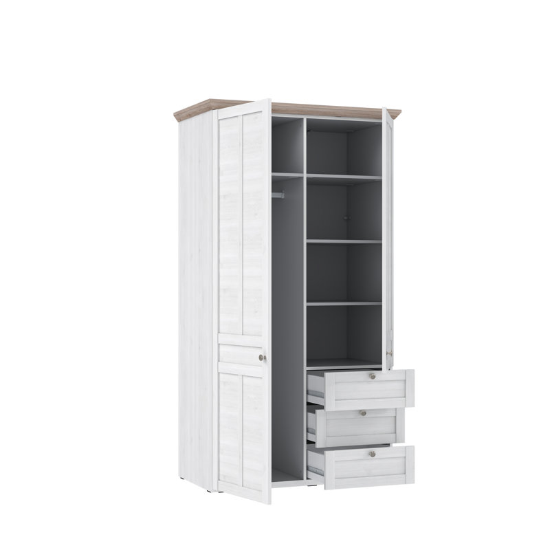 Tooele 2 Door Manufactured Wood Wardrobe