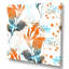 Boho orange et feuilles bleues - reproduction d'art sur toile traditionnelle-66836760-66836761