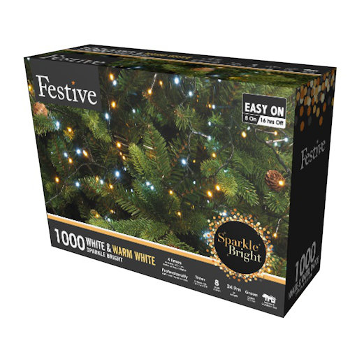 8864.6cm LED Indoor / Outdoor String Lights, Warm White/Cold White