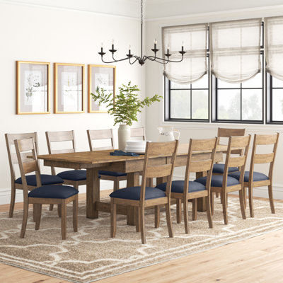 Schoenberg 11-piece Extendable Solid Wood Dining Set