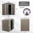 6Ft X 5Ft Outdoor Metal Storage Shed Gray-121499226
