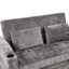 Canapé-lit convertible 61,6 po en chenille convertible moderne avec dossier réglable, 2 coussins, porte-gobelets, ports USB pour le salon, appartement-391374966