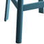 Tabouret de bar naturel et bleu sarcelle avec support à barre transversale